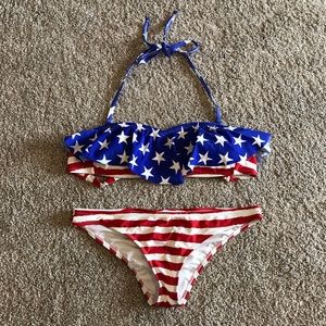 LA Hearts American Flag Bikini